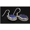Image 2 : SAPPHIRE CORRUNDUM 50.58CTW SILVER HOOK EARRING