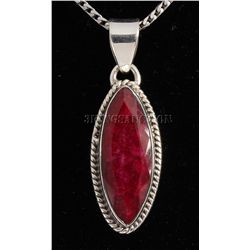 RUBY CORRUNDUM 23.28CTW STERLING SILVER PENDANT