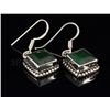 Image 2 : EMERALD BERYL 24.64CTW MINI SILVER HOOK EARRING