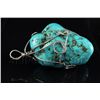 Image 2 : NATURAL 262.40CTW TURQUOISE WIRE WRAPPED PENDANT