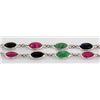 Image 2 : New Design Multi-color 17.10CT Bezel Silver Necklace 7.