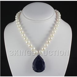 Elegant 426.31CTW FWP w/ SapphireCorrudumNecklace