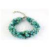 Image 2 : 239.01CTW 7in. OCEAN BLUE CHIPPED STONE BRACELET METAL
