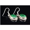Image 2 : EMERALD BERYL 30.03CTW SILVER HOOK EARRING