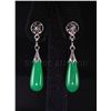 Image 1 : Natural 24.68ctw Green Jade Dangling Earring