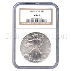 Certified Proof Silver Eagle PF69 2000