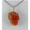 Image 2 : Natural 101.75ctw Uncut Carnelian Silver Pendant