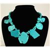 Image 1 : 688.00CTW BOLD BIG CHUNKY TURQUOISE FASHION NECKLACE