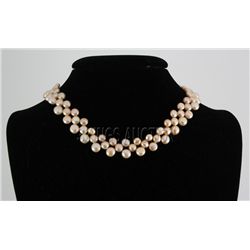 227.57CTW 12" PEACH SIOPAO NECKLACE METAL LOCK PHILIPPI