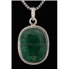 Image 1 : EMERALD BERYL 51.08CTW STERLING SILVER PENDANT