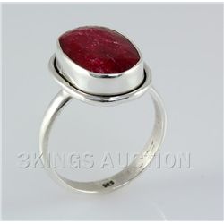 RUBY CORRUNDUM 30.12CTW STERLING SILVER RING