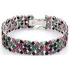 Image 1 : Ruby, Emerald & Sapphire Sterling Silver 92.5 36 Grams