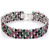 Image 2 : Ruby, Emerald & Sapphire Sterling Silver 92.5 36 Grams