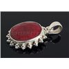 Image 2 : RUBY CORRUNDUM 36.42CTW STERLING SILVER PENDANT