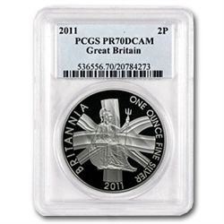 2011 1 oz Silver Britannia PR-70 DCAM PCGS Registry Set