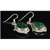 Image 2 : EMERALD BERYL 40.03CTW SILVER HOOK EARRING