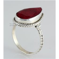 RUBY CORRUNDUM 23.50CTW STERLING SILVER RING