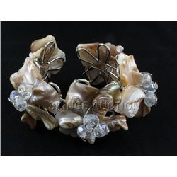 376.9CTW CHOCOLATE FROTH MOTHER OF PEARL BRACELET PHILI