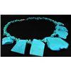 661.00CTW BOLD BIG CHUNKY TURQUOISE FASHION NECKLACE