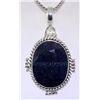 Image 1 : SAPPHIRE CORRUNDUM 50.37CTW SILVER PENDANT
