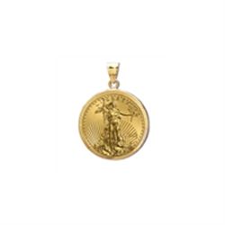 2012 1/2 oz Gold Eagle Pendant (Diamond-Prong Bezel) 14