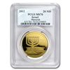 Image 1 : 2012 Israel 1 oz Gold Menorah .9999 MS-70 PCGS