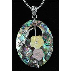 13.48GRAMS MOTHER OF PEARL RAINBOW OVAL PENDANT