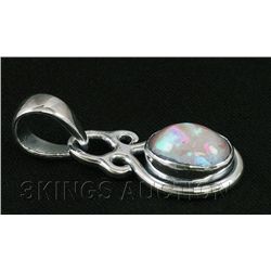 Cabochon Opal 10.11ctw Bezel Design .925 Pendant