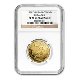 1998 1/2 oz Proof Gold Britannia PF-70 UCAM NGC - Regis