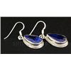 Image 2 : SAPPHIRE CORRUNDUM 38.68CTW SILVER HOOK EARRING