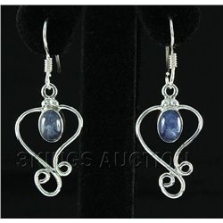 Cabochon Tanzanite 17.53ctw Dangling Hook .925 Earring