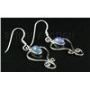 Image 2 : Cabochon Tanzanite 17.53ctw Dangling Hook .925 Earring