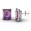 Image 1 : Genuine 8.40 ctw Amethyst Earring 14k W/Y Gold