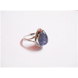17.15 CTW TANZANITE RING .925 STERLING SILVER