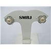 Image 1 : PEARL PEARL WITH 8CZ SILVER EARRINGS; METAL: SILVER; PH