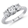 Image 1 : 1.00 ctw Round cut Three Stone Diamond Ring, G-H, SI2