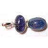 Image 1 : Natural 30.10 ctw. Tanzanite Oval .925 Sterling Pendant