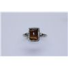 Image 1 : 11.45 CTW TIGER EYE RING .925 STERLING SILVER