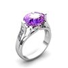 Image 1 : Genuine 4.59 ctw Amethyst Ring 14k W/Y Gold