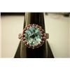 Image 1 : 18.00 ctw BLUE TOPAZ and tourmiline Cut fine ring .925