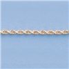 Image 2 : Genuine 16" 14k  Gold-Yellow 2.0mm D/C Rope Chain 5.0g