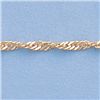 Image 2 : Genuine 16" 14k Singapore Gold-Yellow 1.8mm Chain2.7g