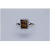 Image 1 : 11.05 CTW TIGER EYE RING .925 STERLING SILVER