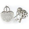 Image 1 : Genuine 1.14 ctw Heart Design Diamond Earring 18kt