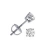 Image 1 : 0.66 ctw Round cut Diamond Stud Earrings I-K, SI2