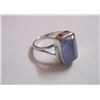 Image 1 : 16.85 CTW TANZANITE RING .925 STERLING SILVER