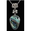 Image 1 : NATURAL 14.44GRAMS MOTHER OF PEARL SILVER PENDANT