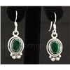 Image 1 : EMERALD BERYL 25.18CTW MINI SILVER HOOK EARRING