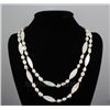 Image 1 : 400.9CTW 46" WHITE LONGSTRAND FRESHWATER PEARL&CAPIZ NE