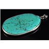 Image 2 : 79.00CTW BIG SLICE TURQUOISE IN SILVER BEZEL PENDANT